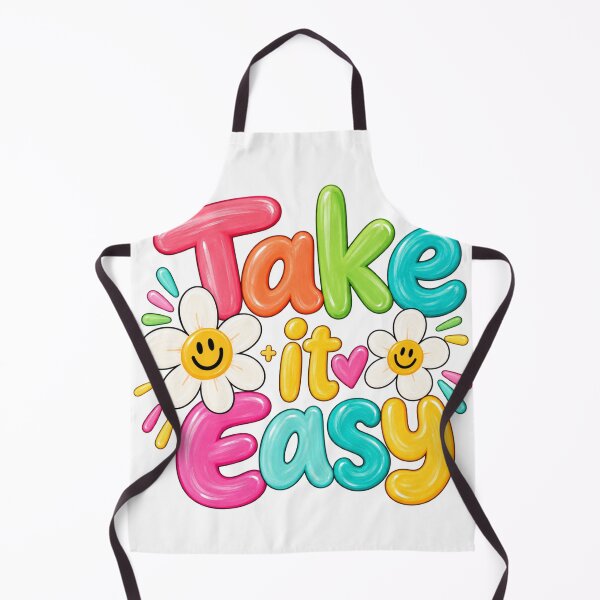 Item preview, Take It Easy Colorful Smiley Flower Positive Vibes designed and sold by wecrea.