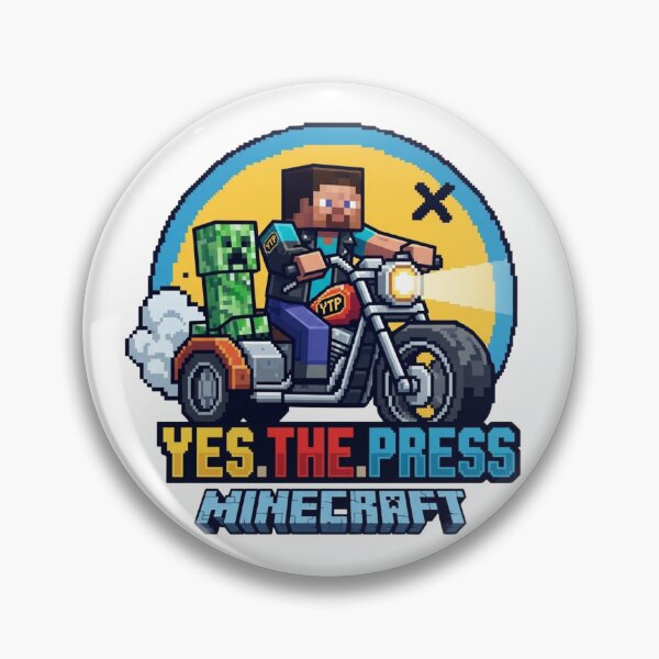 Item preview, Pixel Steve Biker Riding Motorcycle With Creeper designed and sold by Alaric4you.