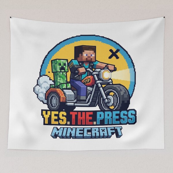 Item preview, Pixel Steve Biker Riding Motorcycle With Creeper designed and sold by Alaric4you.