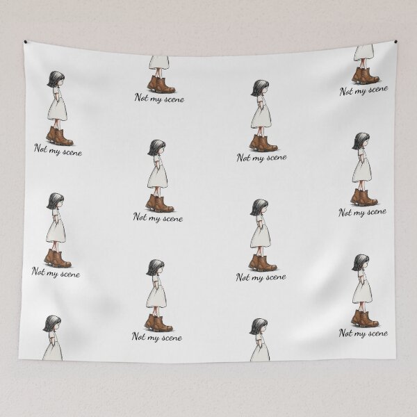 Item preview, Not My Scene Girl in Combat Boots – Boots Lover Gift designed and sold by FMproject.