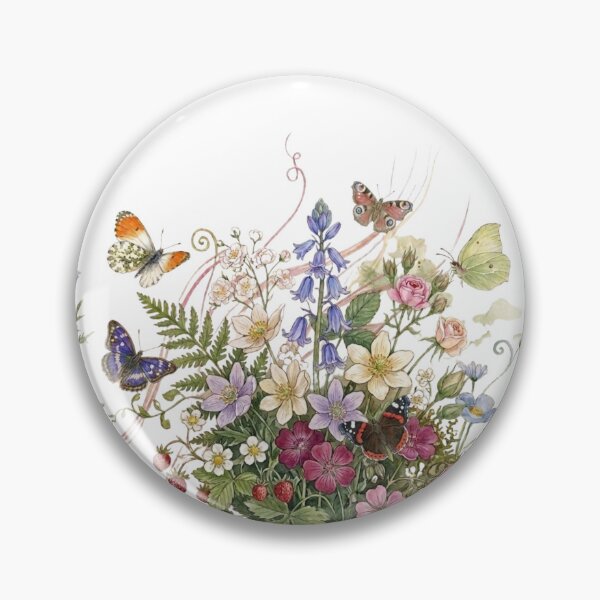 Item preview, Watercolor flowers and butterflies designed and sold by YBY1981.