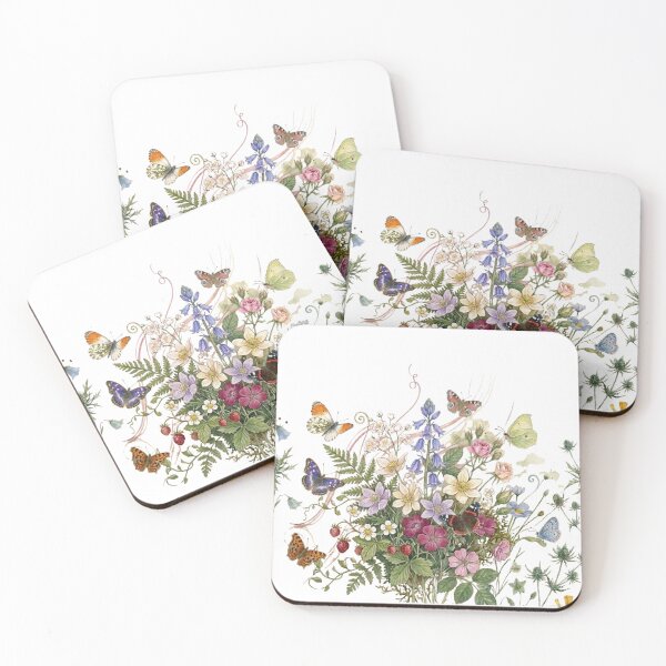 Item preview, Watercolor flowers and butterflies designed and sold by YBY1981.