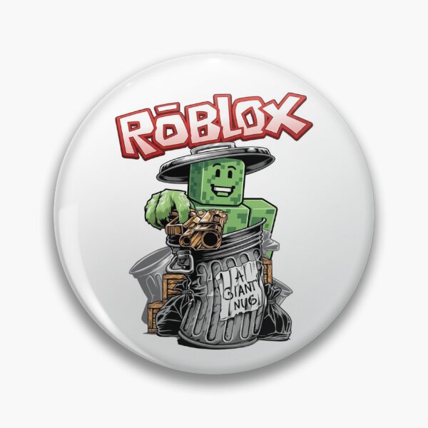 Item preview, Funny Trash Can Blocky Gamer Holding Golden Gun designed and sold by Alaric4you.