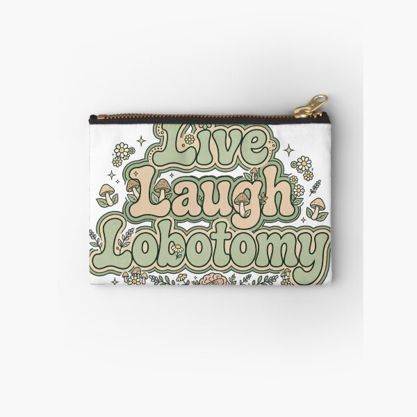 Item preview, Live Laugh Lobotomy - Funny Retro Mental Health Sticker | 70s Groovy designed and sold by DkSpirit.