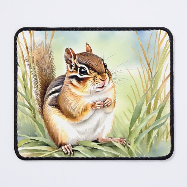 Item preview, Cute Watercolor Chipmunk in Meadow Grass designed and sold by Hackl20.