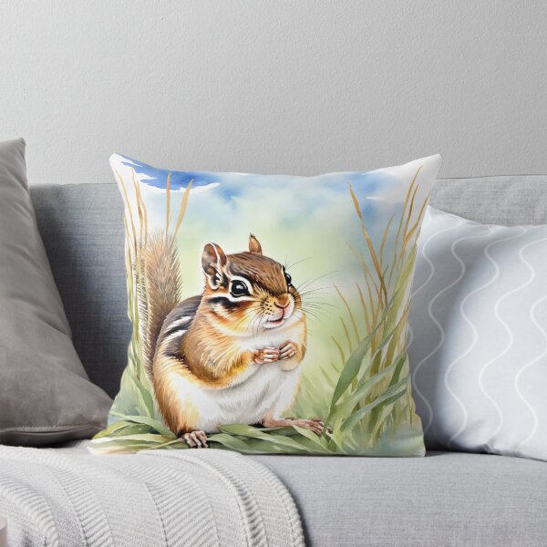 Item preview, Cute Watercolor Chipmunk in Meadow Grass designed and sold by Hackl20.