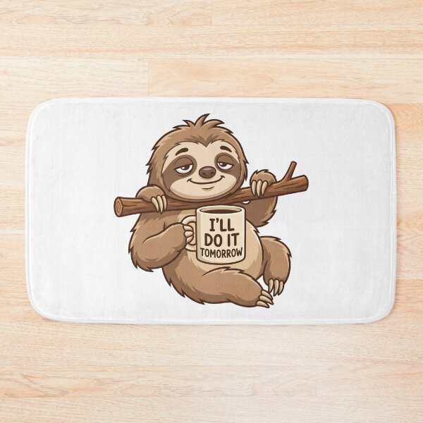 Item preview, Do It Tomorrow Sloth Mug designed and sold by Flamocha.