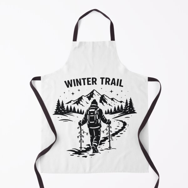 Item preview, Winter Trail Holiday Snowy Mountain Hiking Adventure Design designed and sold by GabeMountainArt.