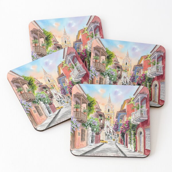 Item preview, Cartagena Colombia Travel Poster – Vintage Coastal Art designed and sold by POSTERIOCREW.