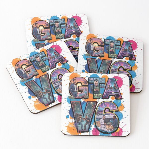 Item preview, Action Crime City Vice Heist Splatter Typography designed and sold by Alaric4you.