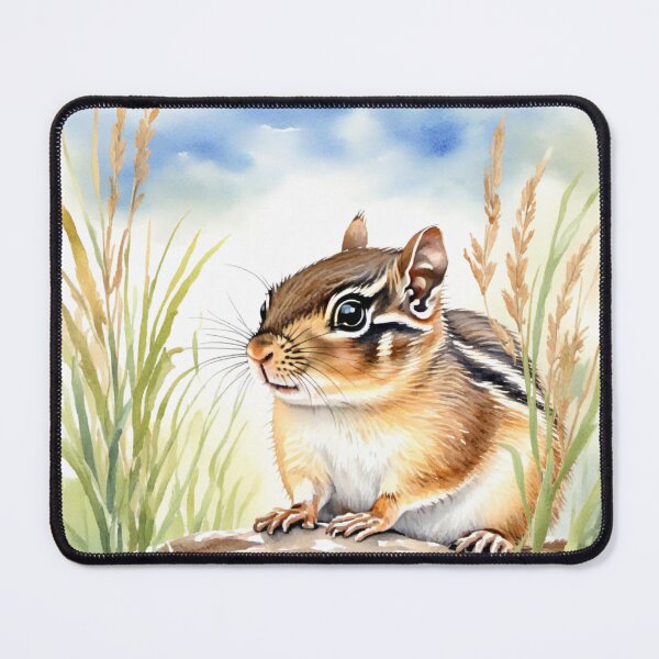 Item preview, Cute Watercolor Chipmunk in Meadow Grass designed and sold by Hackl20.
