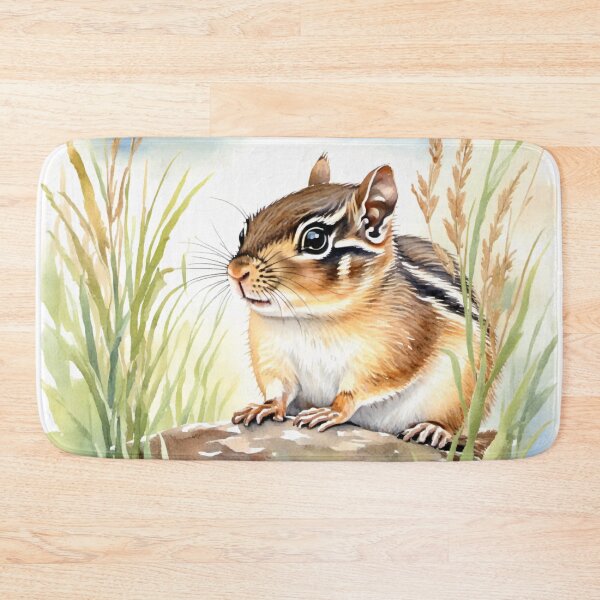 Item preview, Cute Watercolor Chipmunk in Meadow Grass designed and sold by Hackl20.