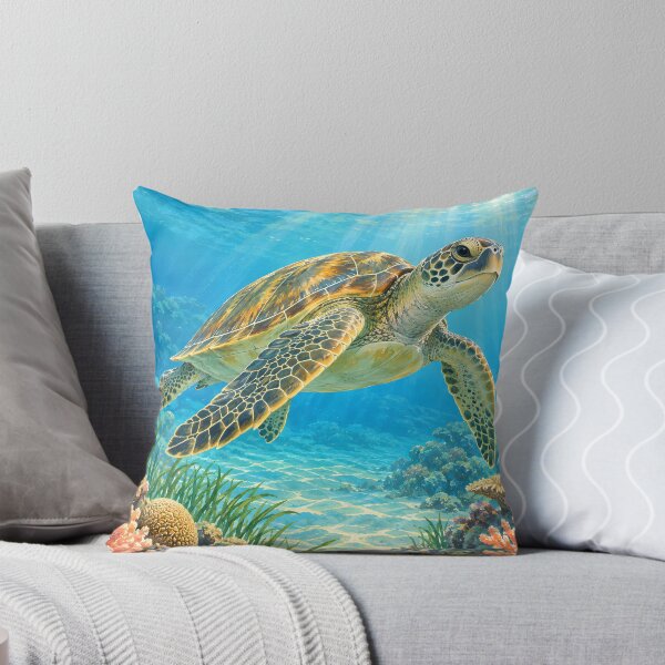 Item preview, Green Sea Turtle in a Bright Sri Lankan Coral Lagoon designed and sold by Jaani-T.
