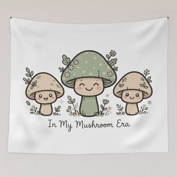 Item preview, In My Mushroom Era - Cute Kawaii Mushroom Cottagecore  designed and sold by DkSpirit.