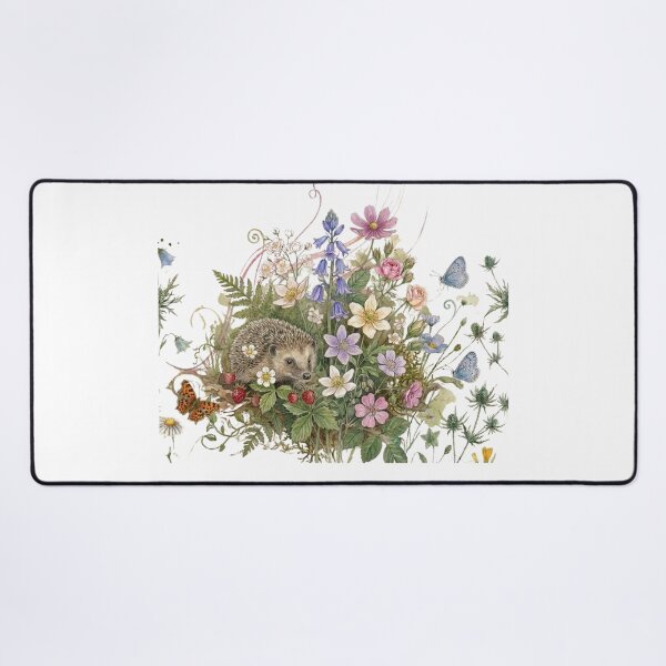 Item preview, Watercolor flowers and hedgehog designed and sold by YBY1981.