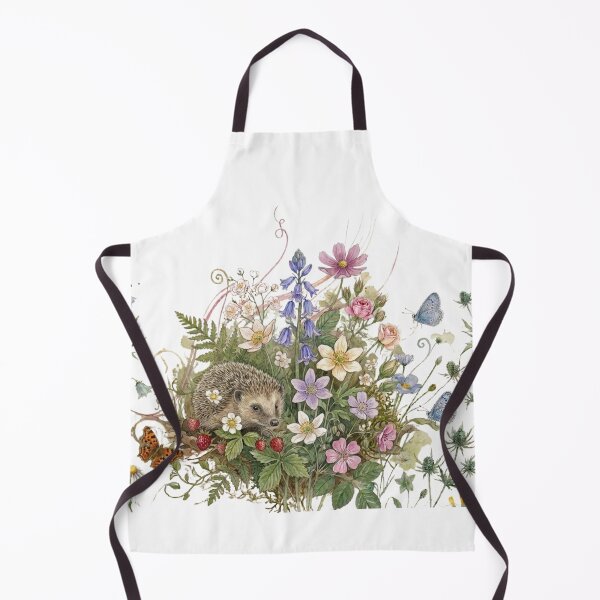 Item preview, Watercolor flowers and hedgehog designed and sold by YBY1981.