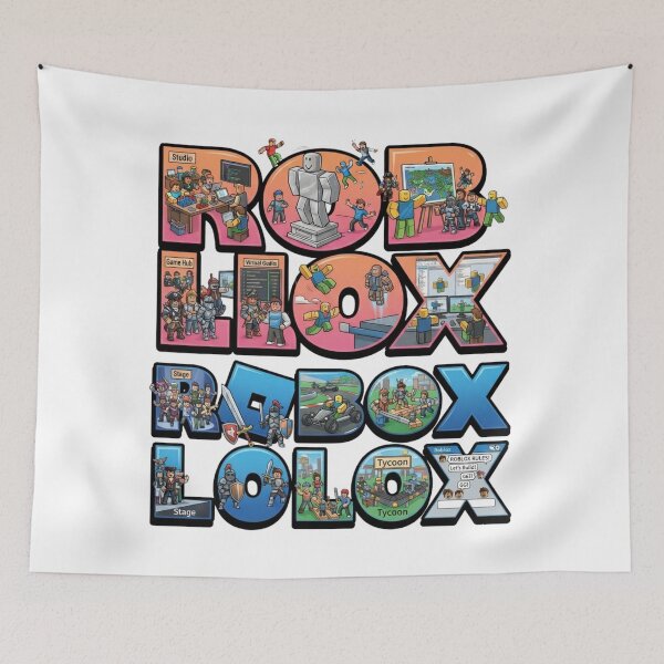 Item preview, Roblox Blocky Gaming Worlds Alphabet Typography Art designed and sold by Alaric4you.