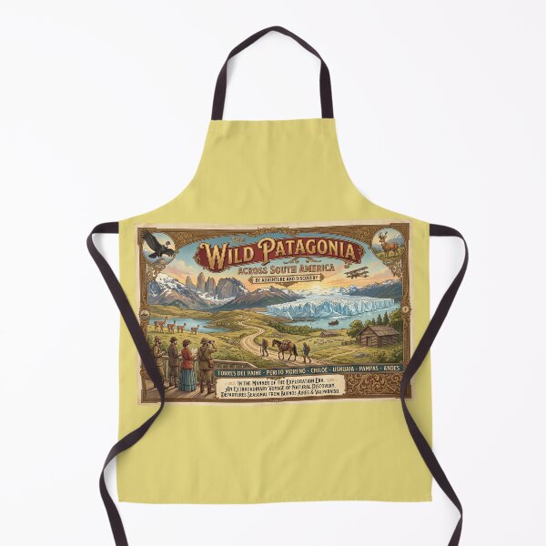 Item preview, Wild Patagonia Vintage Exploration Travel Poster designed and sold by ArtworkNorth.