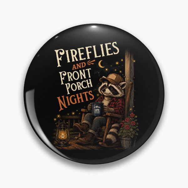 Item preview, Fireflies and Front Porch Nights Rustic Summer Raccoon designed and sold by Creative-Sanc.