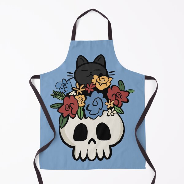 Item preview, Flowers, Cat, and Skull Illustration designed and sold by PlainMaddiShop.