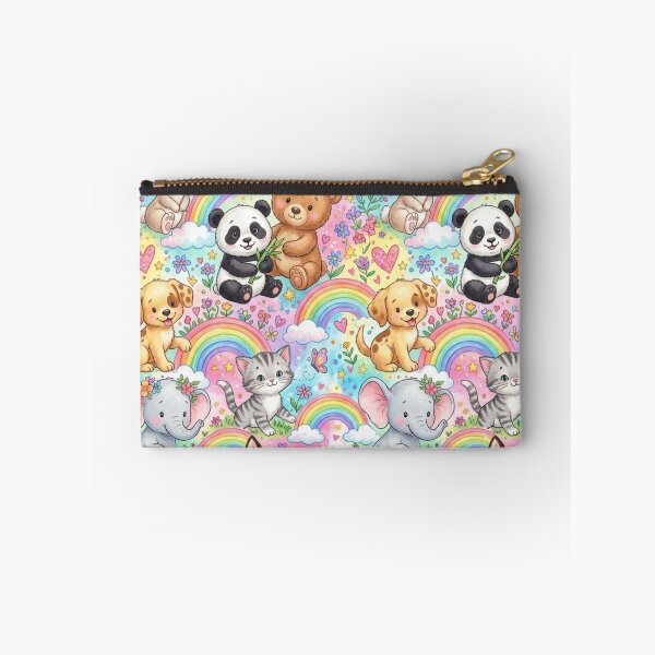 Item preview, Cute Baby Animals Rainbow Textile Pattern Art designed and sold by ShivCraftStudio.