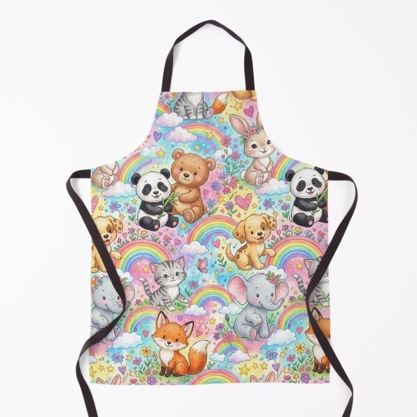 Item preview, Cute Baby Animals Rainbow Textile Pattern Art designed and sold by ShivCraftStudio.