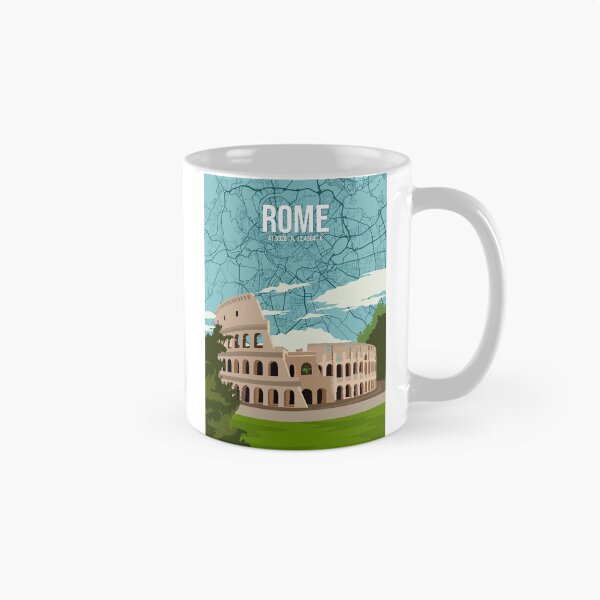 Item preview, Rome Colosseum and City Map Travel Art designed and sold by Stadify.