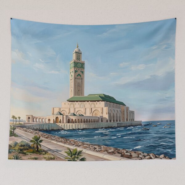 Item preview, Casablanca Morocco Wall Art – Hassan II Mosque designed and sold by POSTERIOCREW.