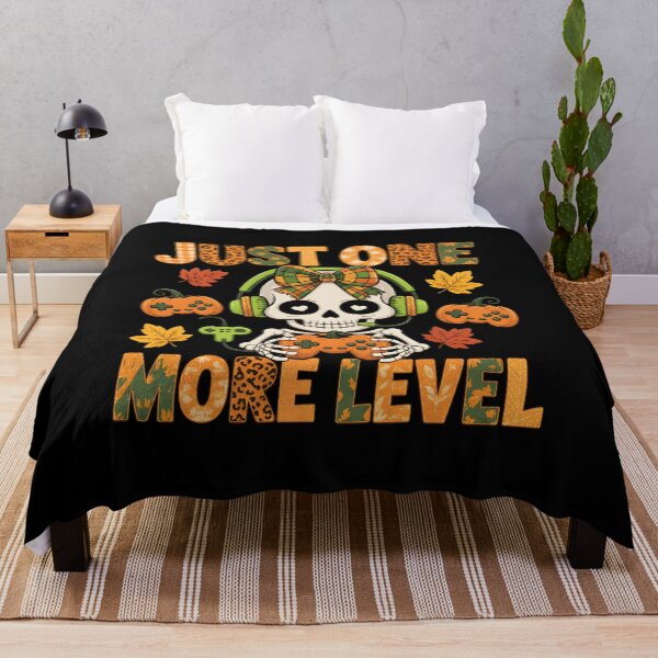 Item preview, Skeleton Gamer Halloween Just One More Level Autumn designed and sold by Dmo3HarkoArt.