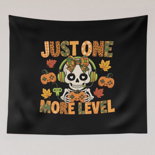 Item preview, Skeleton Gamer Halloween Just One More Level Autumn designed and sold by Dmo3HarkoArt.