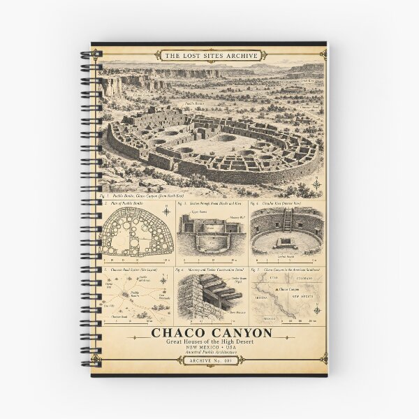Item preview, Chaco Canyon - Great Houses of the High Desert - Ancestral Pueblo Architecture designed and sold by InkwellOddity.
