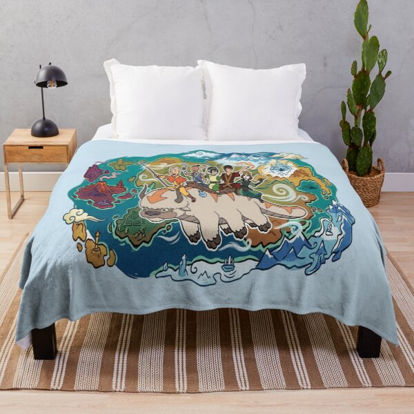 Item preview, Team Avatar World Map Flying Appa Graphic Art designed and sold by Fine-Arts-Lab.