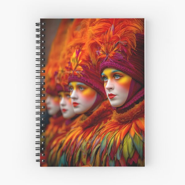 Item preview, Vibrant Carnival Costumes in Stunning Orange Feathers designed and sold by Artessie.