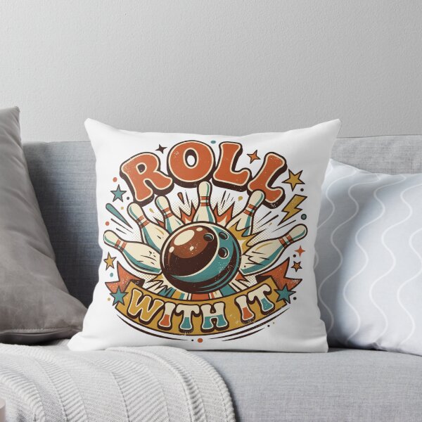 Item preview, Roll With It Retro Bowling Vintage Sports Design designed and sold by Mellow Doodle Co..