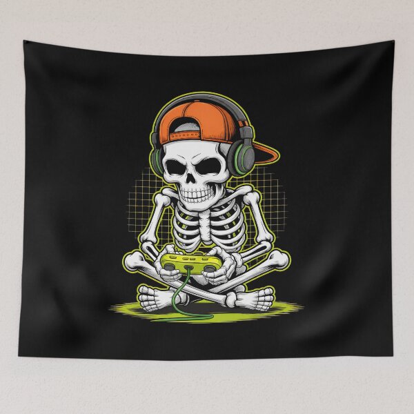 Item preview, Skeleton Gamer Headphones Cap Controller Play designed and sold by OlyvieArt.