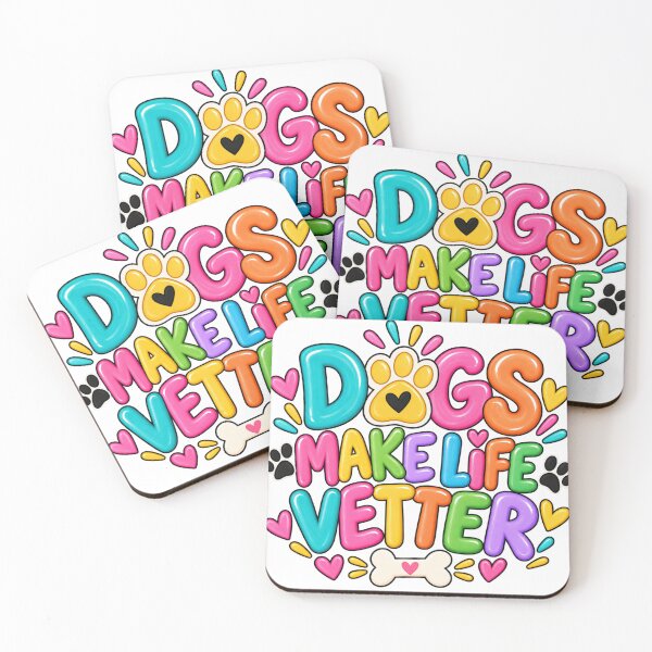 Item preview, Dogs Make Life Better Colorful Dog Lover Design designed and sold by wecrea.