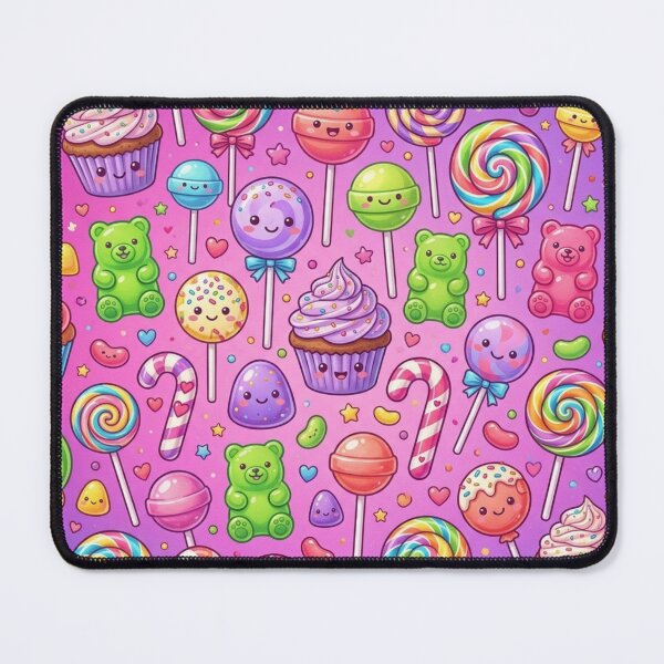 Item preview, Cute Candy Land Kawaii Sweets Seamless Textile Pattern Art designed and sold by ShivCraftStudio.