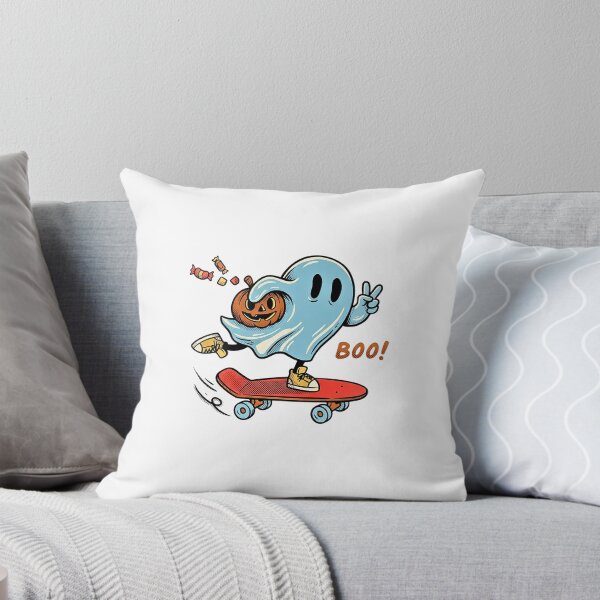 Item preview, Skateboarding Ghost Halloween Jack-O-Lantern designed and sold by Steele-Art.