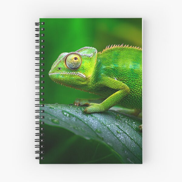 Item preview, Vibrant Green Chameleon on Leaf in Nature Scene designed and sold by Artessie.