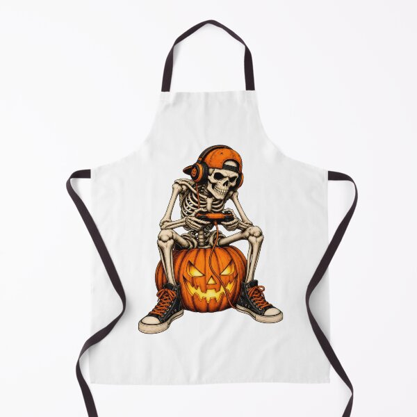 Item preview, Skeleton Gamer Pumpkin Halloween designed and sold by OlyvieArt.