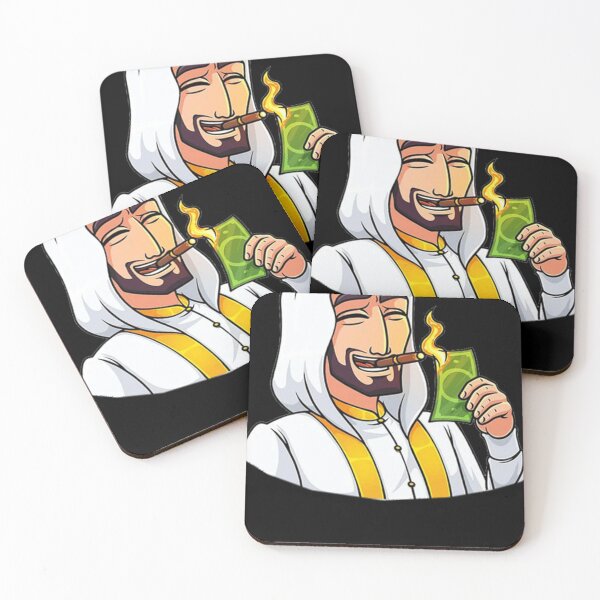 Item preview, Cartoon Arab Billionaire Chilling With Cigar Sticker designed and sold by BodoFunke.