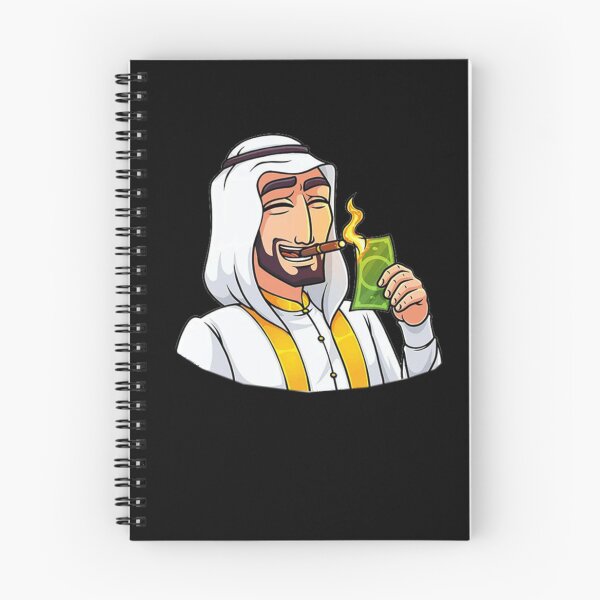 Item preview, Cartoon Arab Billionaire Chilling With Cigar Sticker designed and sold by BodoFunke.