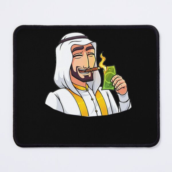 Item preview, Cartoon Arab Billionaire Chilling With Cigar Sticker designed and sold by BodoFunke.