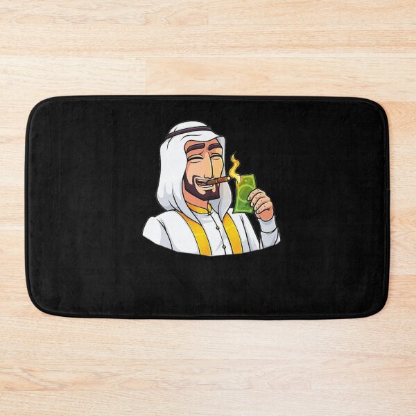 Item preview, Cartoon Arab Billionaire Chilling With Cigar Sticker designed and sold by BodoFunke.
