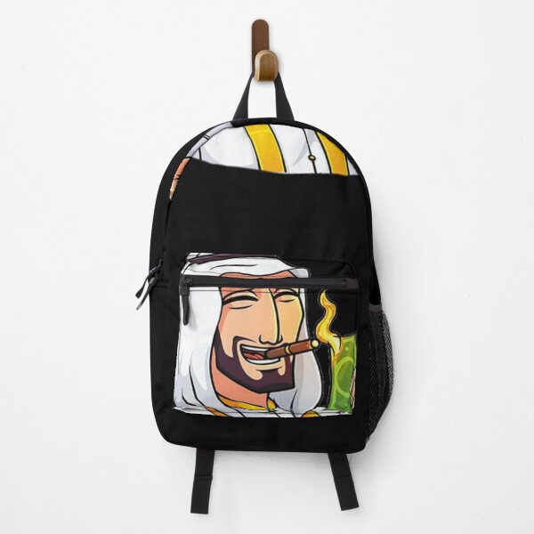 Item preview, Cartoon Arab Billionaire Chilling With Cigar Sticker designed and sold by BodoFunke.