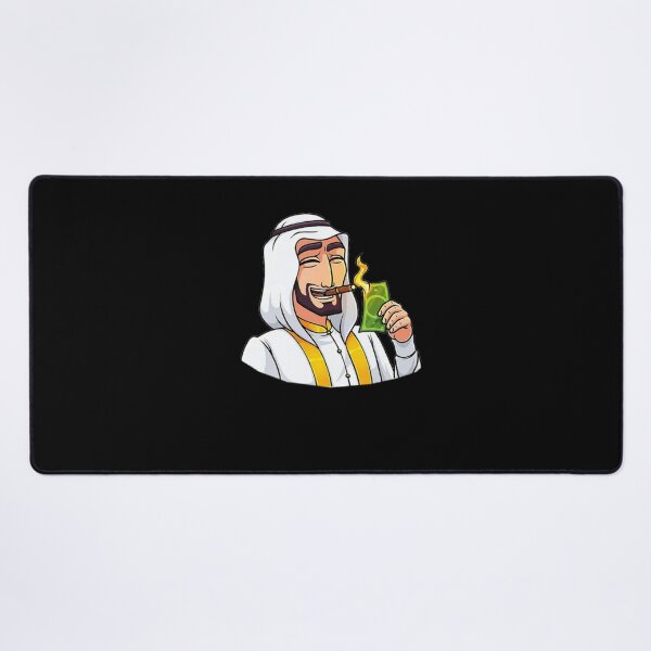 Item preview, Cartoon Arab Billionaire Chilling With Cigar Sticker designed and sold by BodoFunke.