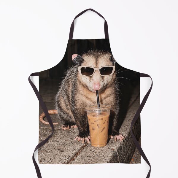 Item preview, Funny Iced Coffee Opossum Sunglasses – Cute Coffee Lover Animal designed and sold by Morescitaf.