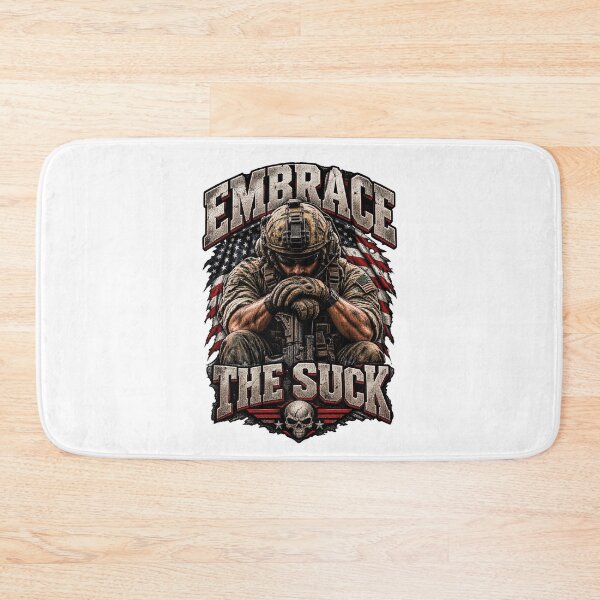 Item preview, Embrace The Suck Military Soldier Patriotic Veteran Quote designed and sold by CrazySzoopWorld.