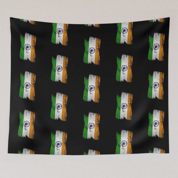Item preview, India Flag Distressed Paint Brush Stroke Indian Pride Tiranga designed and sold by Danny-Arts1.