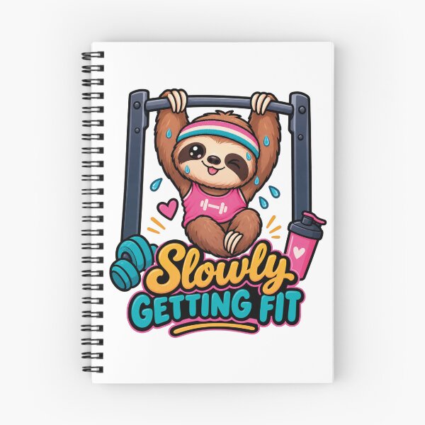 Item preview, Slowly Getting Fit Funny Sloth Gym Workout designed and sold by CrazySzoopWorld.